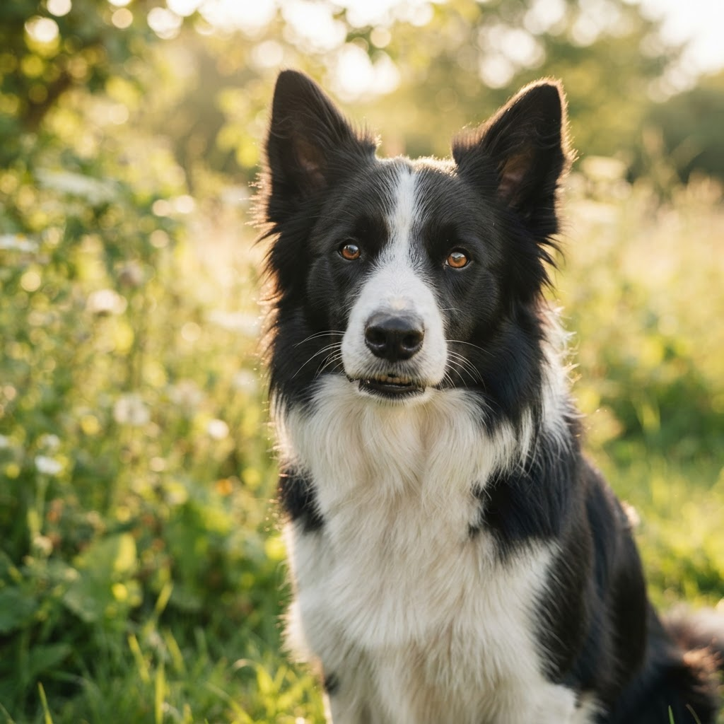Ein gesunder Hund mit glänzendem, gepflegtem Fell