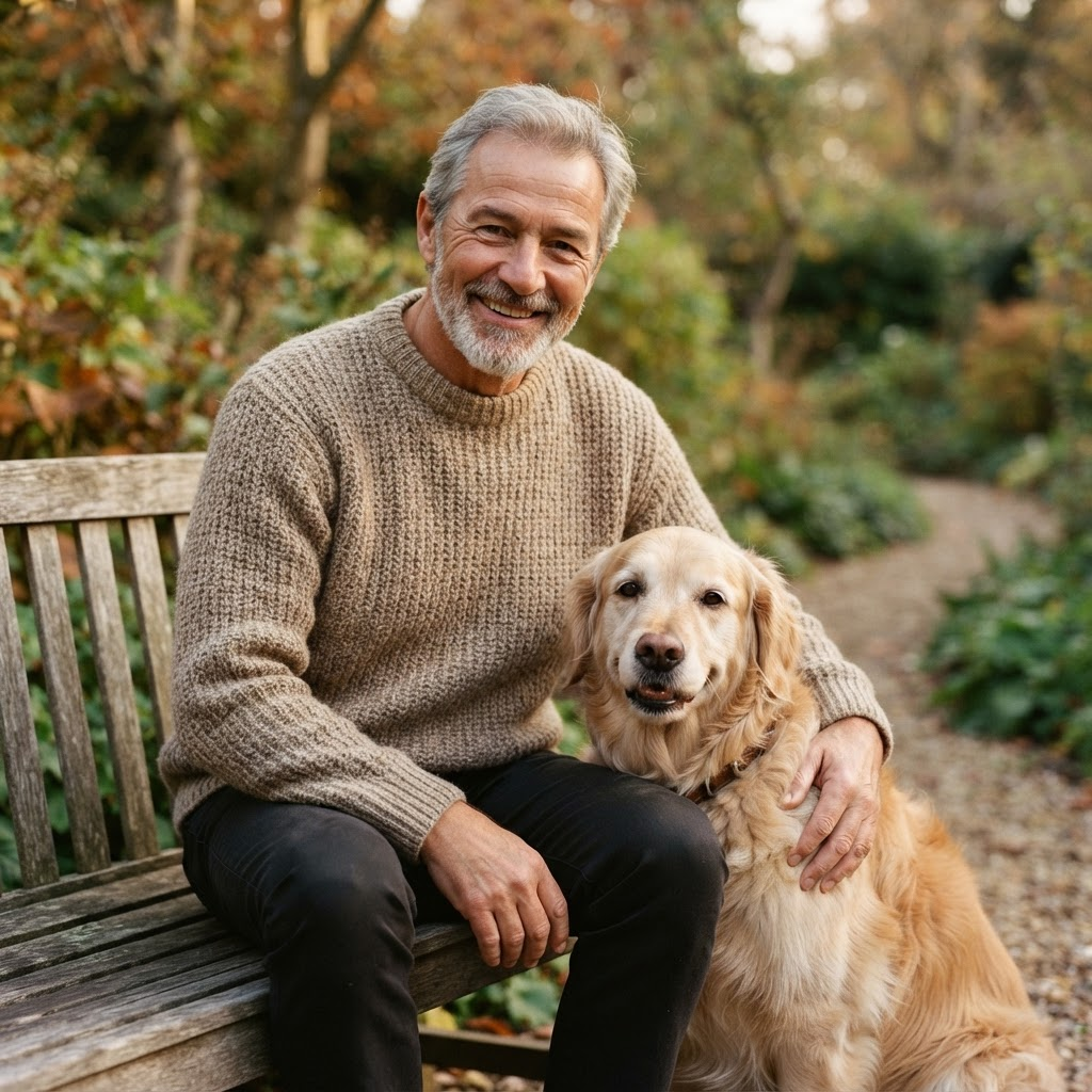 Dieter Eid mit seinem Hund