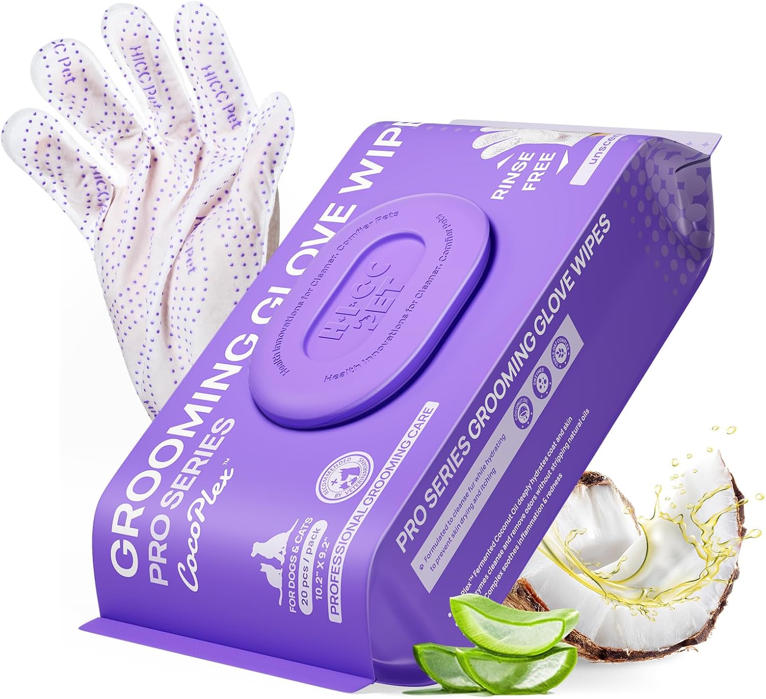 HICC Pet Fellpflegetücher (Pflege-Handschuhe)