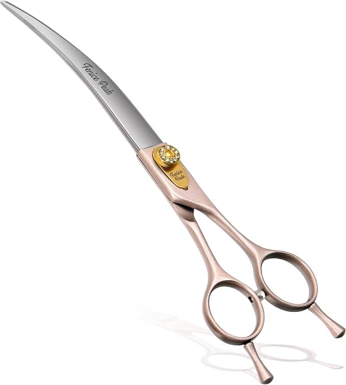Gebogene Hundeschere Roségold, 8"